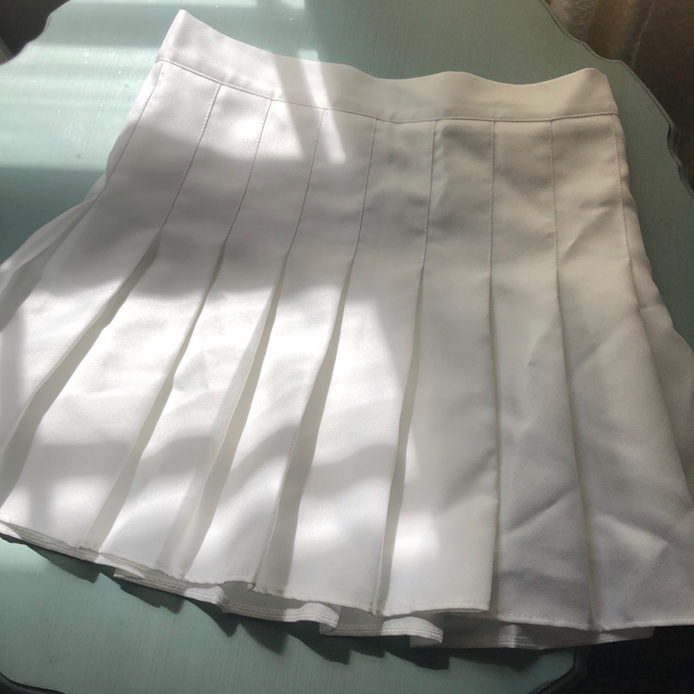 White tennis skirt